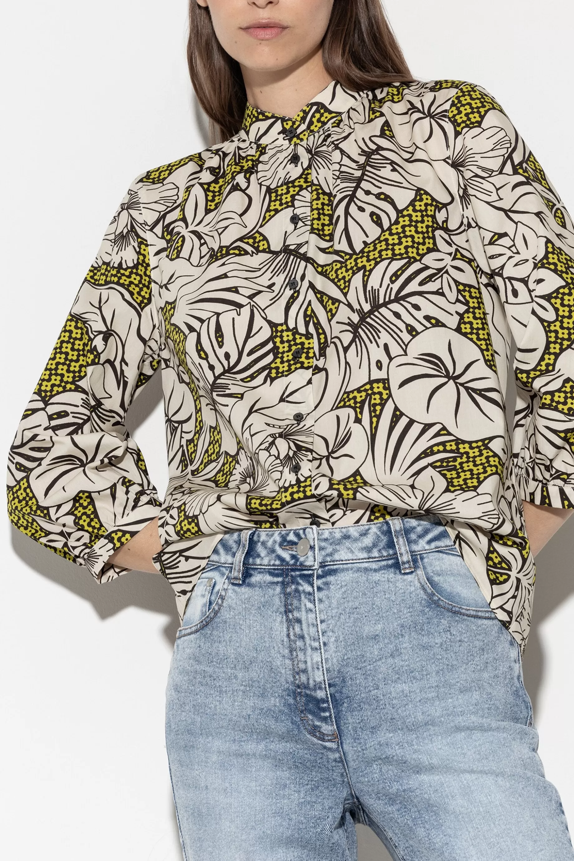 Blouse à Imprimé Feuilles>LUISA CERANO Best Sale