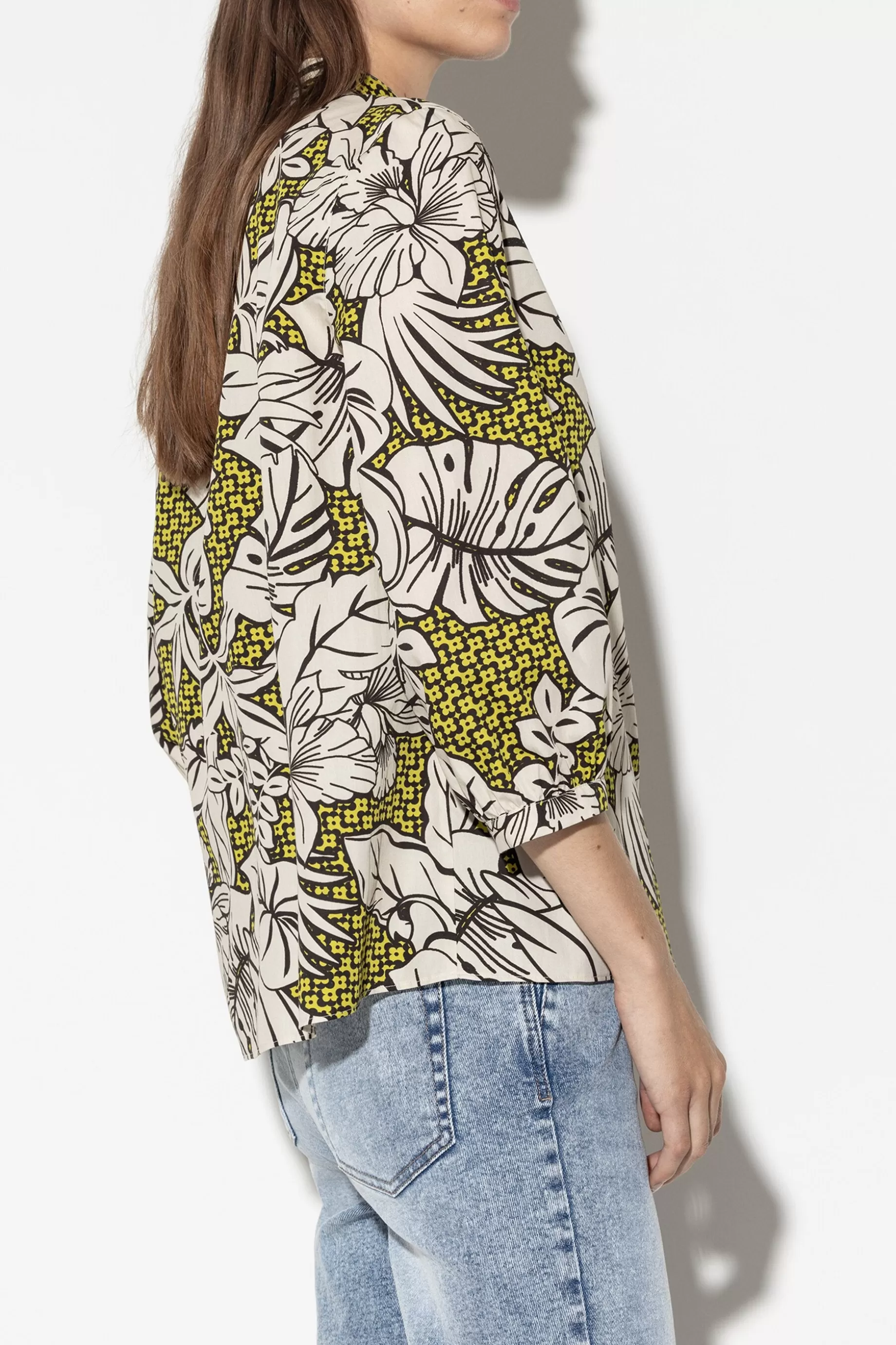 Blouse à Imprimé Feuilles>LUISA CERANO Best Sale