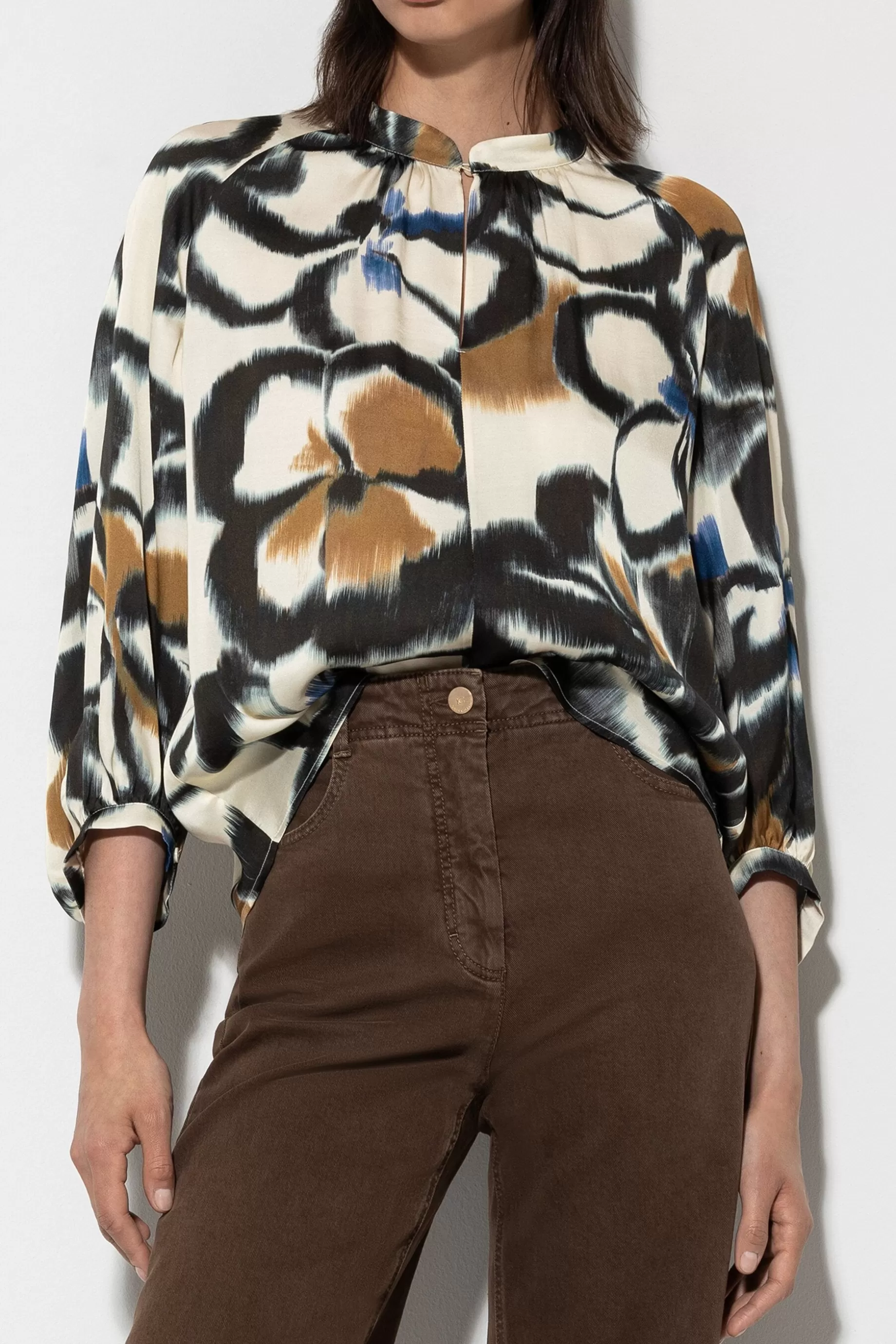 Blouse En Satin Avec Imprimé Floral>LUISA CERANO Best Sale