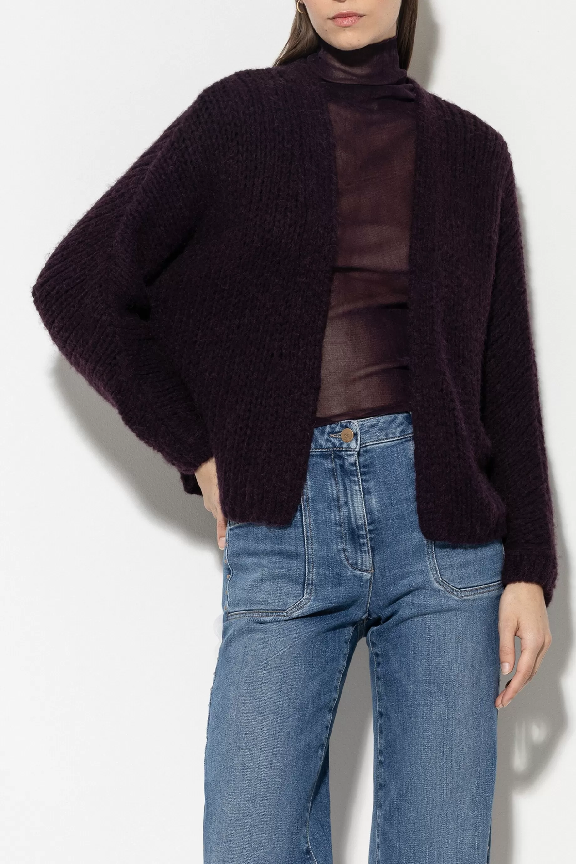 Cardigan En Alpaga Mélangé>LUISA CERANO Flash Sale