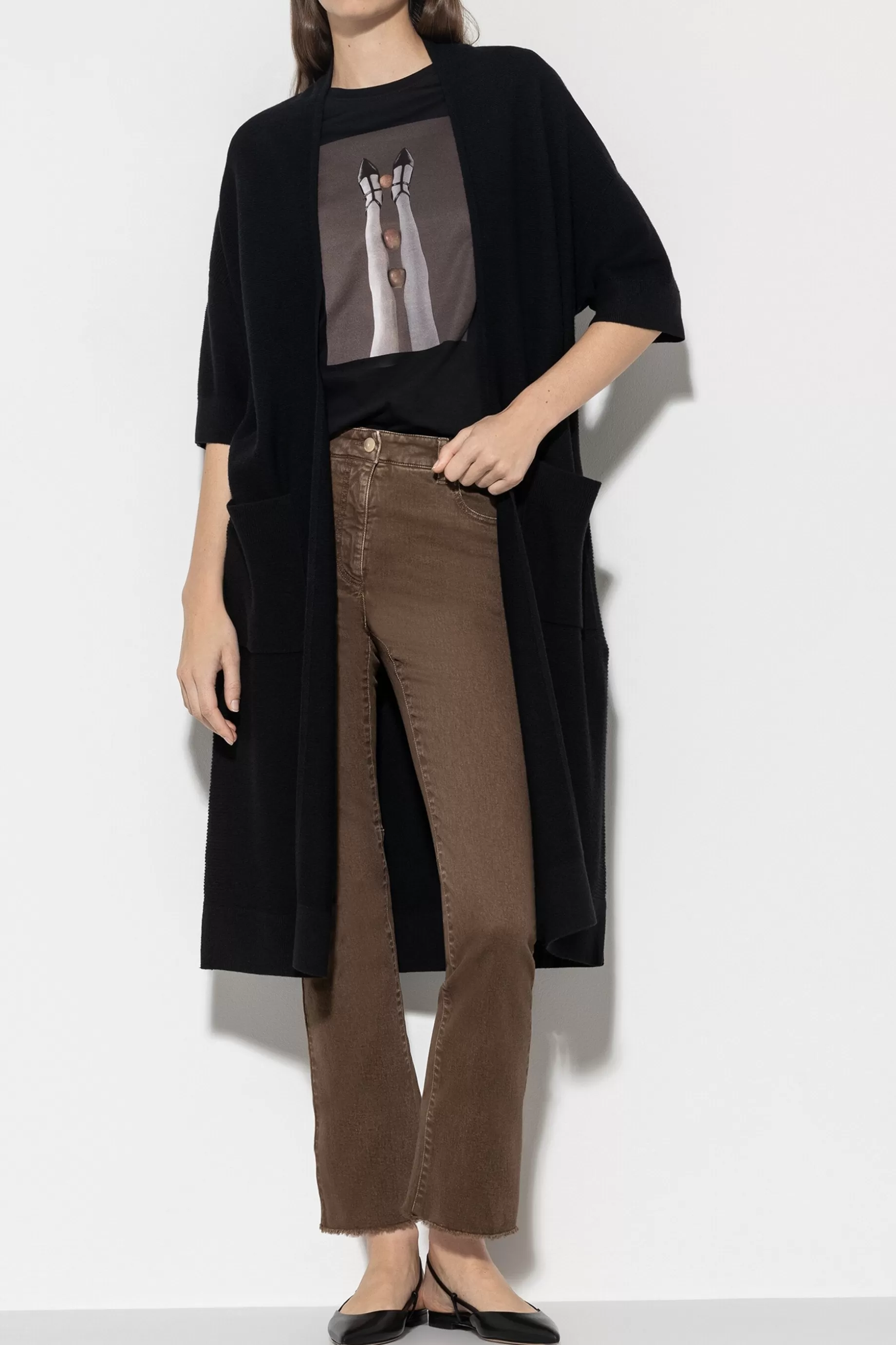 Longcardigan En Laine Mélangée>LUISA CERANO Cheap