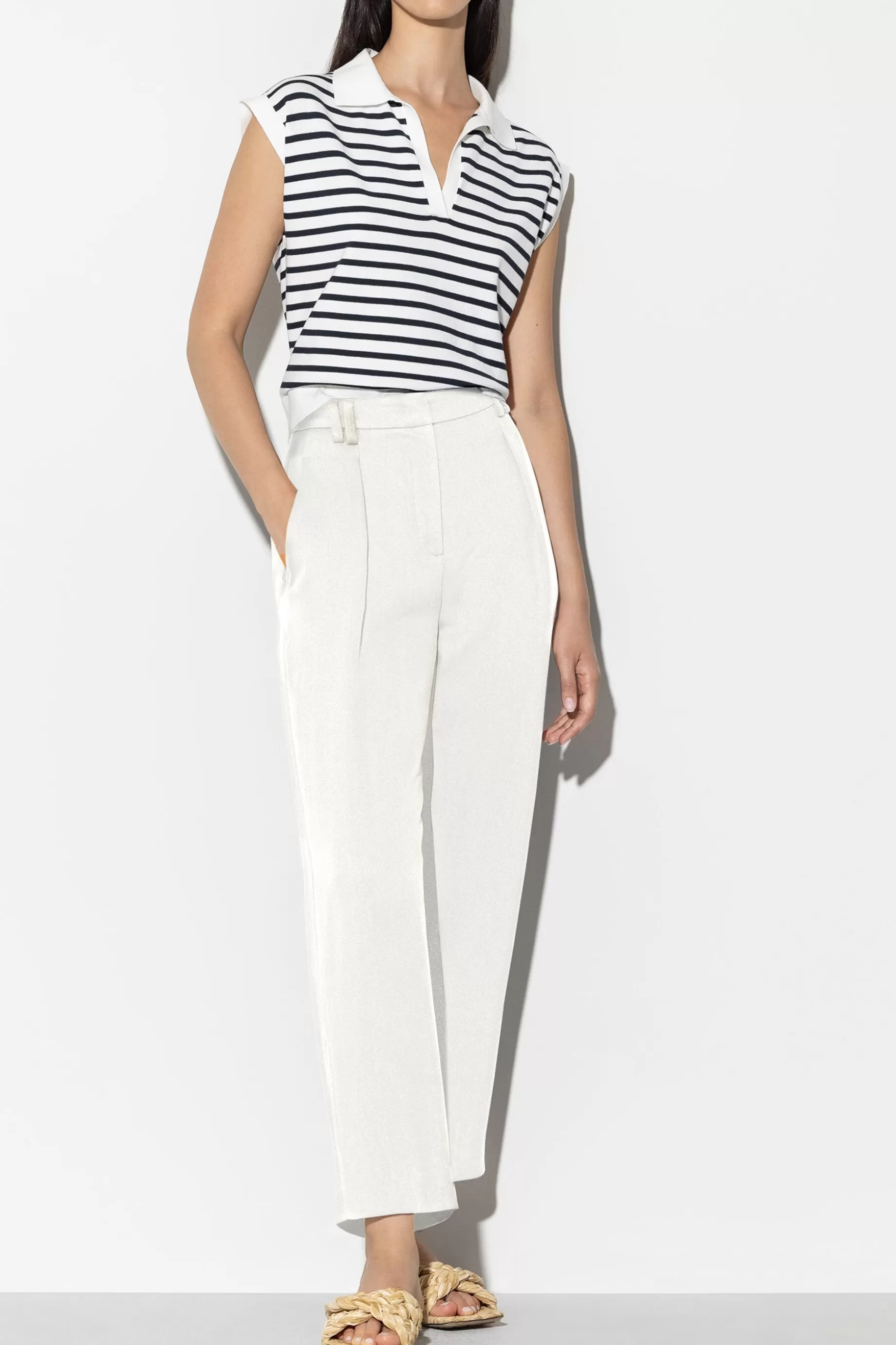 Pantalon Ajusté En Gabardine>LUISA CERANO Flash Sale