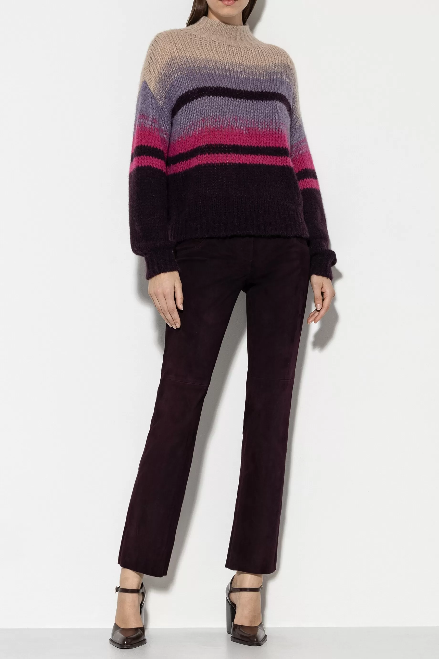 Pantalon Babyflare En Cuir Velours>LUISA CERANO Cheap