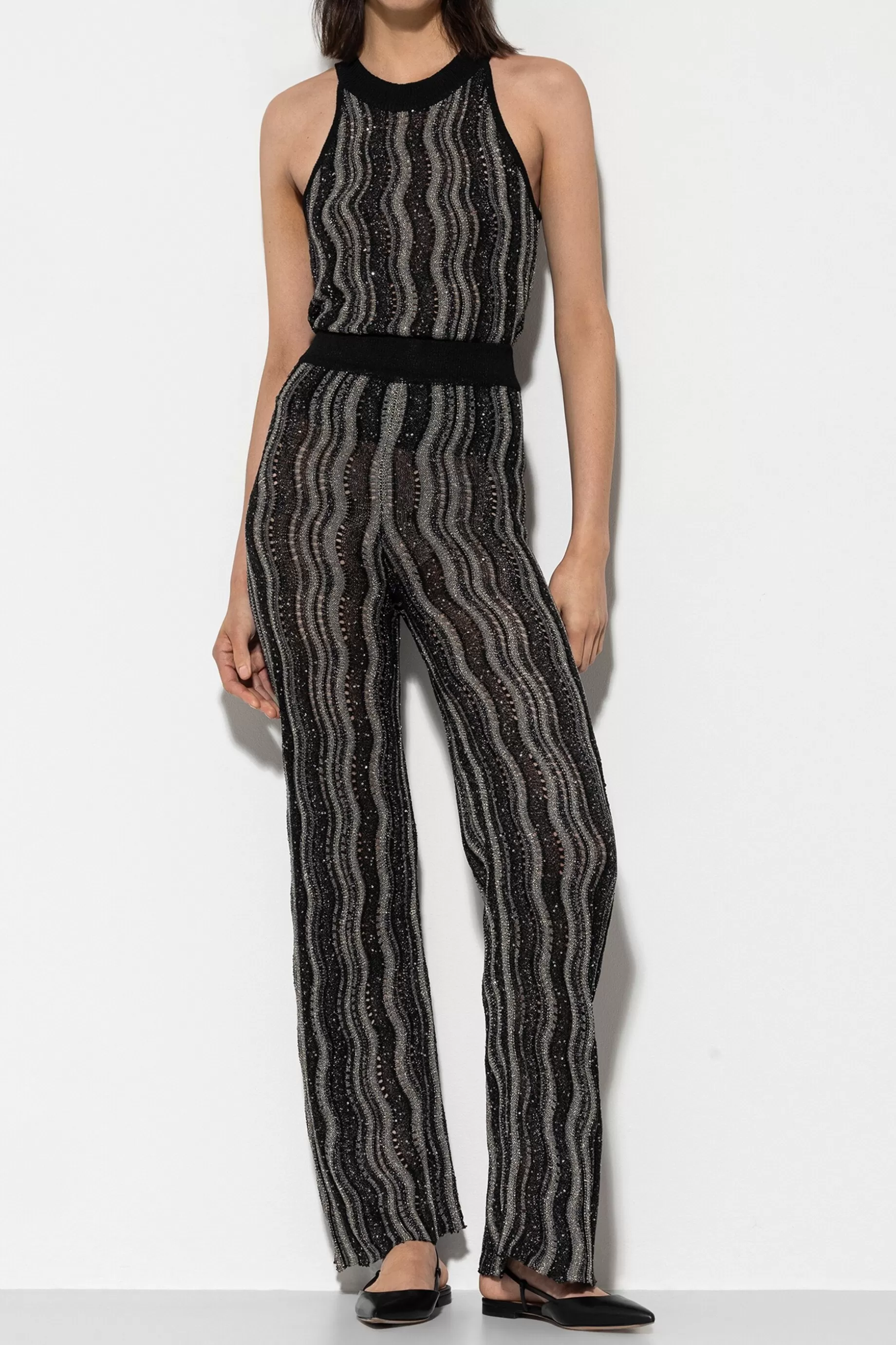 Pantalon En Tricot Avec Fancy-stripe>LUISA CERANO Cheap