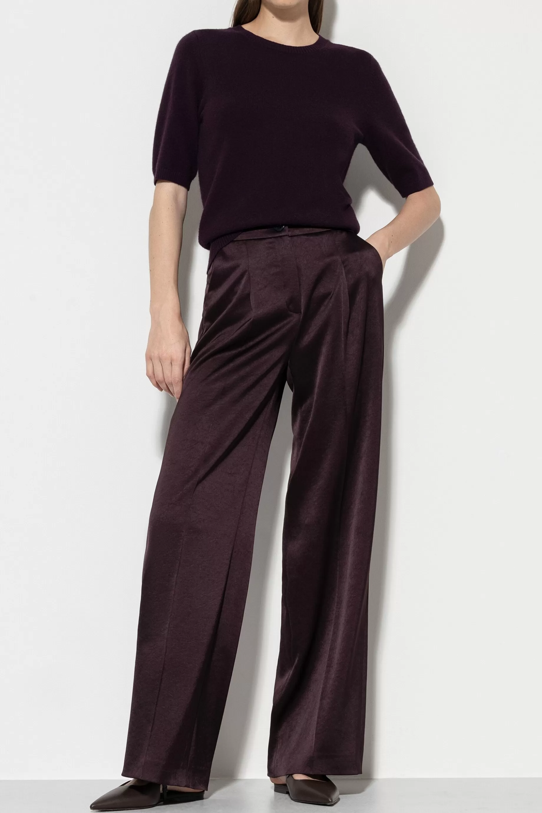 Pantalon Large En Satin>LUISA CERANO Flash Sale