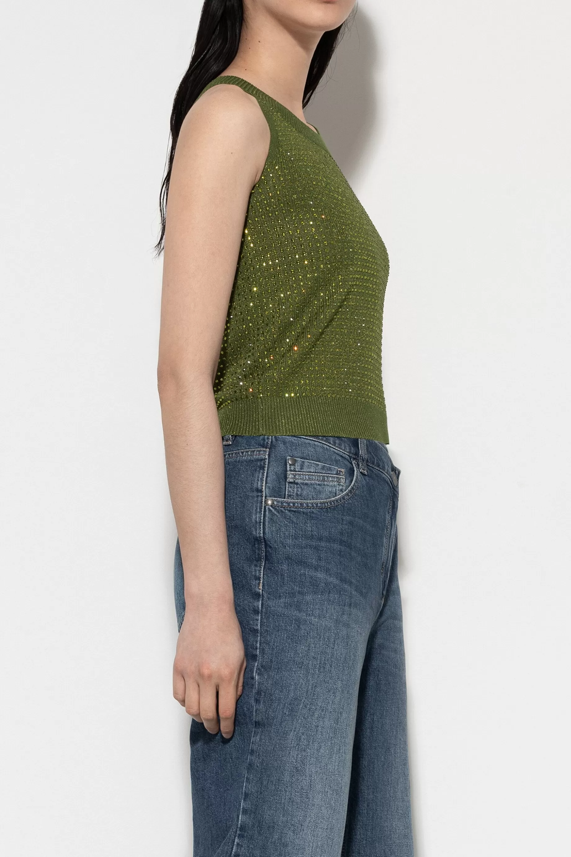 Top En Tricot Avec Pierres En Strass>LUISA CERANO Sale