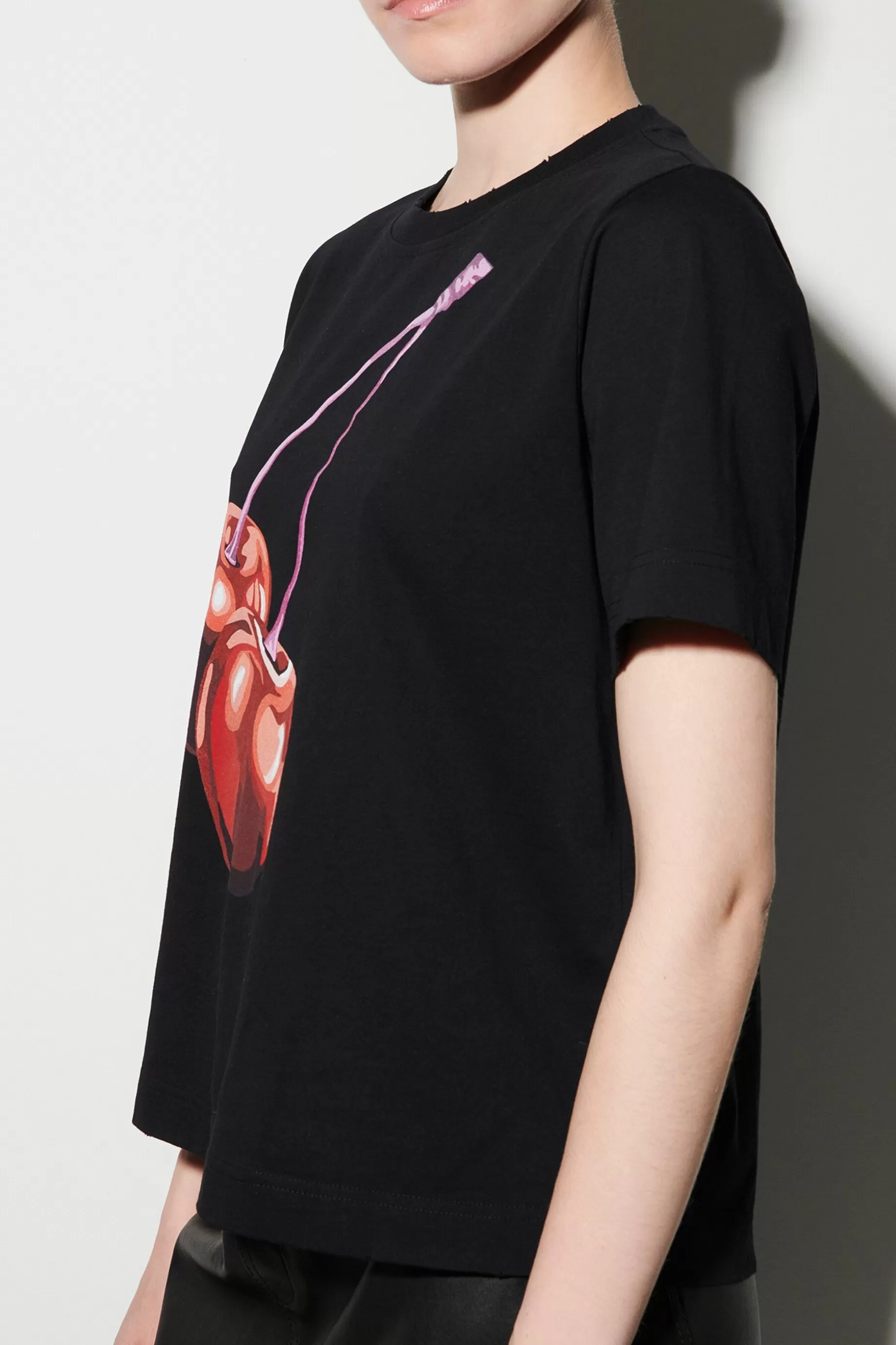 T-shirt Avec Imprimé Cerise>LUISA CERANO New